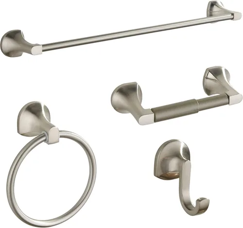 Miniatura 11 de BGL Juego de accesorios de baño, barra de toalla extensible ajustable negro mate, juego de accesorios de baño de 4 piezas, soporte para papel