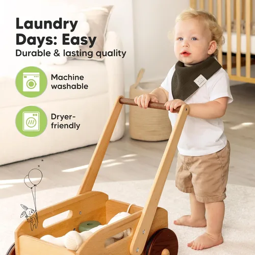 Miniatura 7 de KeaBabies - Juego de 8 baberos tipo bandana para bebés, niñas y niños - Baberos de algodón orgánico para babeo y dentición para recién nacidos