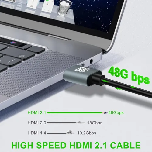 Miniatura 6 de Thsucords Cables HDMI ultra finos 8K 4K de 1.6 pies, delgado y flexible, suave de alta velocidad, cable HDMI 2.1 compatible con 4K @120Hz 8K @60Hz
