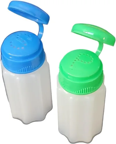 Handy Housewares Mini salero y pimentero con tapa abatible a prueba de derrames, juego de dispensador de especias de viaje compacto y duradero para