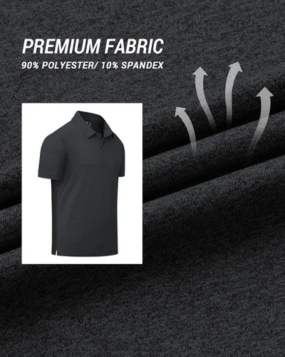 Miniatura 4 de Polu Polo de golf para hombre, absorbe la humedad, manga corta, casual, cuello de verano