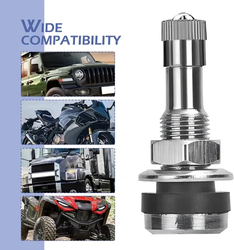 Miniatura 7 de 4 vástagos de válvula de metal TR416, vástagos de válvula de neumático de montaje exterior para neumáticos sin cámara, se adapta a orificios