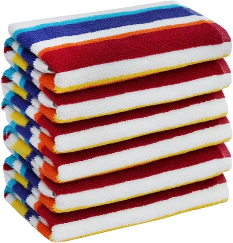 Miniatura 28 de ORIGINAL KIDS Juego de 6 toallas – Bath Time Sugar & Spice – 2 toallas, 2 toallas de mano y 2 paños – 100% algodón jacquard suave absorbente toalla