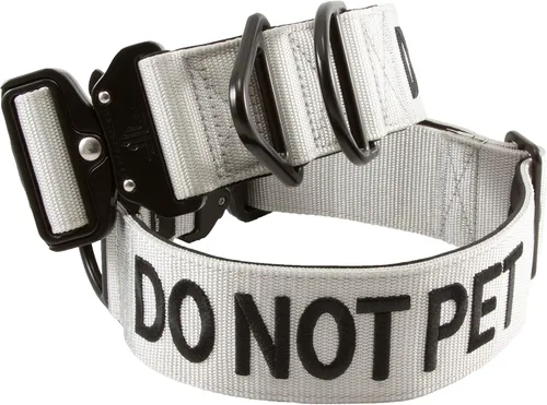 Miniatura 7 de Tacticollar - Do not PET, collar de nailon de 1.5 pulgadas para perros medianos y grandes, neopreno acolchado en el interior, comunica las Negro