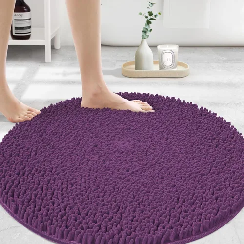 Miniatura 52 de MAYSHINE Alfombra de Baño de Chenilla Afelpada Extra Suave, Súper Absorbente, Alfombra de Baño Antideslizante Microfibra Esponjosa