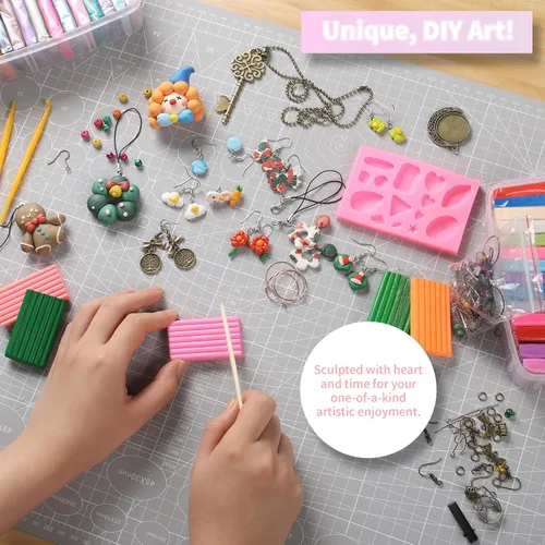 Miniatura 4 de Aestd-ST Arcilla polimérica de 85 colores, arcilla de modelado para niños, kit de arcilla para moldear al horno, kits de inicio de bricolaje