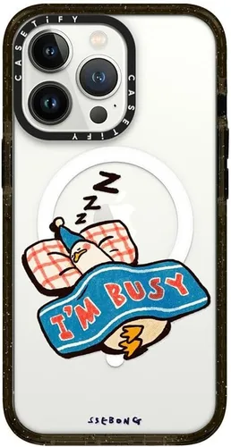 Miniatura 338 de Funda Impact de CASETiFY para iPhone 13 Pro Max con Magsafe - Estuche Claro Cuento de Invierno - Claro Negro Estuche transparente Winter Tale