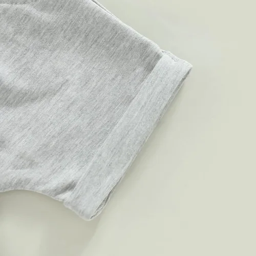 Miniatura 4 de Engofs Conjunto de 2 piezas de ropa de verano para bebé, camiseta de manga corta, pantalones cortos, ropa casual