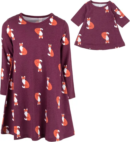 Miniatura 22 de Leveret - Conjunto de vestidos a juego para niña y para muñeca, 100% algodón, gran variedad de estilos, (tallas de 2 a 14 años)