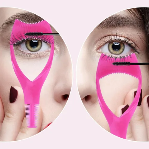 Miniatura 5 de WLLHYF 3 Pack Mascara Shield Guard Makeup Eyelash Buddy 3 in 1 Eye Lash Applicator Tool Beauty Cosmetic Mascara Separator Comb Plastic Lashes