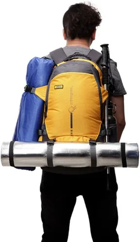Miniatura 6 de Mochila de senderismo 45L Impermeable Mochila Deporte al aire libre Daypack para Escalada Montañismo Pesca Viajes Ciclismo Negro