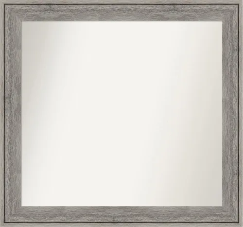 Miniatura 182 de Amanti Art Espejo de pared personalizado no biselado (24.5 x 24.5 pulgadas), marco gris marrón alta, varios tamaños personalizados, espejo de baño