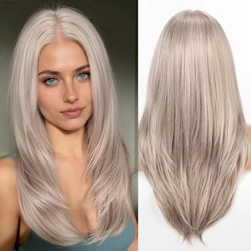 Miniatura 9 de testar 613 - Peluca de encaje frontal de 13 x 6, pelucas largas rubias para mujer, peluca de encaje transparente HD, peluca rubia platino, peluca