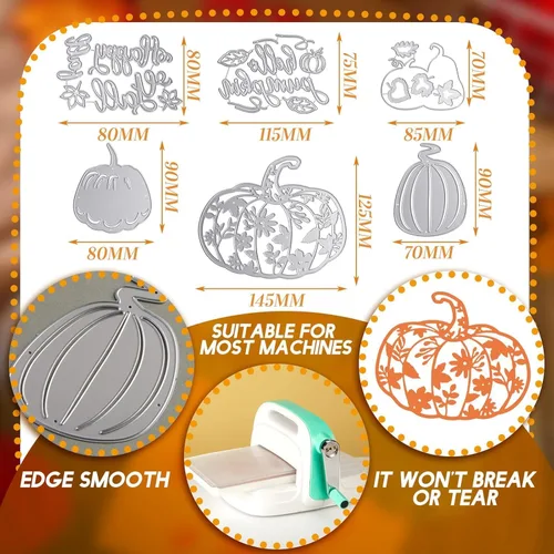 Miniatura 4 de Troqueles de metal para Halloween, plantillas de corte de araña, fantasma feliz, plantillas de corte, plantillas de papel para manualidades