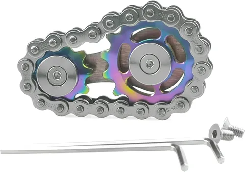 FREELOVE Sprockets - Juguetes para ansiedad para adultos y niños, engranajes de bicicleta de metal, bloque de acoplamiento, cubo cinético EDC, cubo