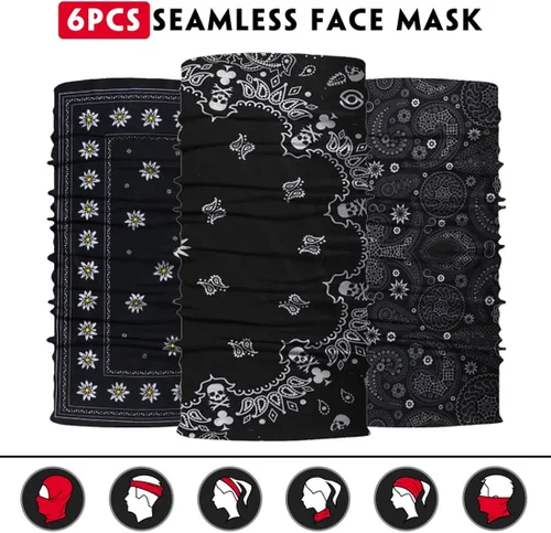 Miniatura 4 de Bufanda tipo mascarilla para hombre y mujer, sin costuras, pañuelo para la cara, pasamontañas, diadema, envoltura para la cabeza, gorro
