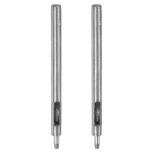 HARFINGTON 2 piezas de perforador de cuero de 0.098 in recto, redondo, ojal, remache a presión, fijador para cuero, artesanía, ropa, bolso, cortina
