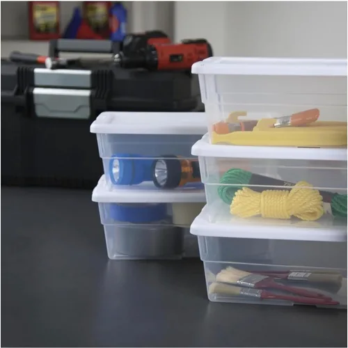 Miniatura 4 de STERILITE Caja de almacenamiento de 6 cuartos de galón - Transparente (4)