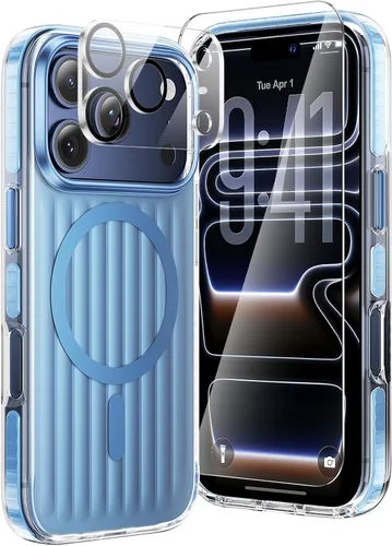 Miniatura 107 de Funda magnética diseñada para iPhone 11 Pro Max, [probada en caídas de grado militar] [compatible con MagSafe] Funda protectora delgada translúcida