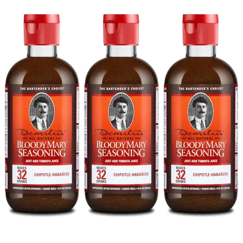 Miniatura 10 de Demitri's Bloody Mary Seasoning Chilies & Peppers – Spicy Bloody Mary Mix – Mezclador concentrado – Sabor intenso – Perfecto para fiestas de brunch