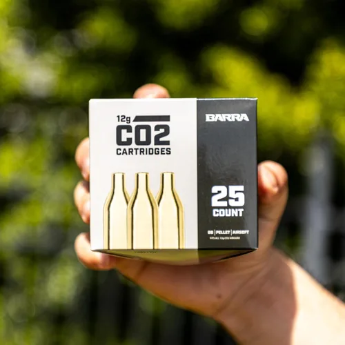 Miniatura 6 de Barra Airguns 12 Gram CO2 Cartridges, Unthreaded, Compatible for Use with Air Guns, Air Pistols, Airsoft Guns, and Air Rifles, Paintball Gun