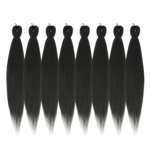 Miniatura 10 de Cabello trenzado preestirado - 12 pulgadas, 8 paquetes, cabello trenzado natural negro corto para trenzas torcidas o trenzas en caja, extensiones