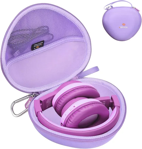Miniatura 12 de Aproca Funda compatible con auriculares Bluetooth iClever BTH12 / HS19 / BTH26 para niños, bolsa de almacenamiento portátil para accesorios - Rosa