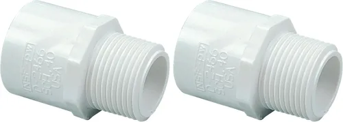 Miniatura 2 de Conector de tubería NIBCO 436 Series, de PVC, de grosor 40, deslizamiento X y macho NPT., Blanco, 1