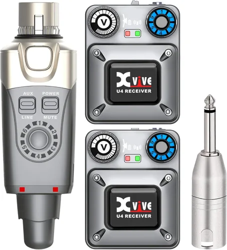 Sistema de monitor intrauditivo inalámbrico Xvive U4R2 con 2 receptores