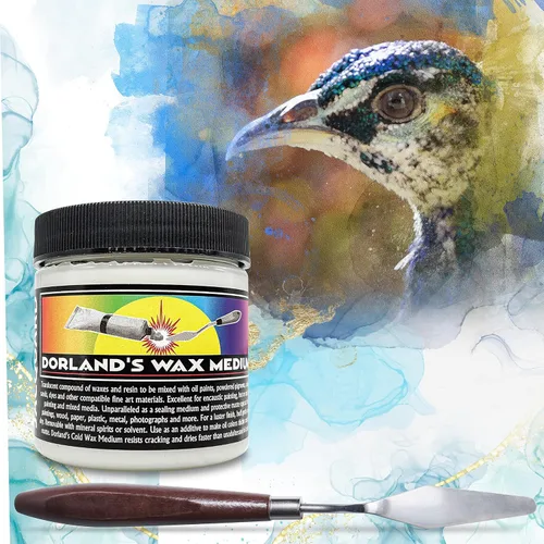 Miniatura 2 de Cera Jacquard Dorlands 4fl oz - Cera fría mediana hecha en EE. UU. - Pintura al óleo - Sellador para acuarela - Incluye cuchillo de paleta Moshify
