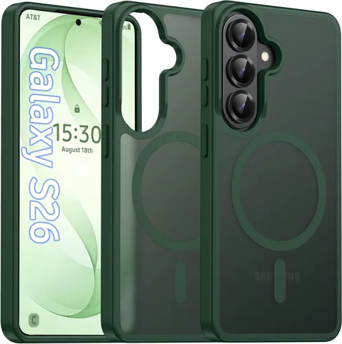 Miniatura 61 de Oterkin Funda magnética para Samsung Galaxy S24 Ultra mate, funda para teléfono S24 Ultra compatible con MagSafe, esmerilada, translúcida, a prueba