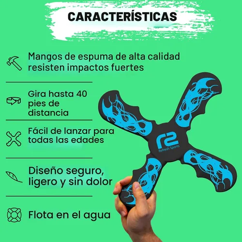 Miniatura 4 de Juguetes al aire libre para niños Boomerang – Divertidos regalos para niños de 6 años y juguetes voladores suaves para niños de juego en interiores