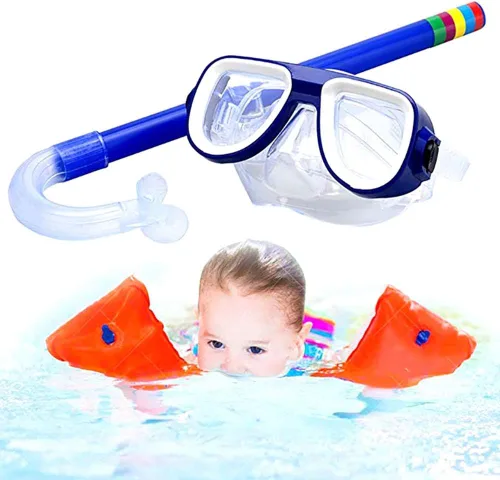 Miniatura 4 de Ochine Juego de esnórquel para niños, máscara de buceo antivaho para niños, gafas de natación, equipo de esnórquel semiseco, paquetes de esnórquel