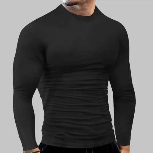 Miniatura 65 de Camisas de compresión atléticas de manga larga para hombre, capa base, camisa de entrenamiento atlético, camisas de compresión, camisetas deportivas