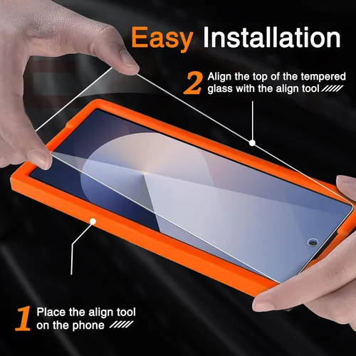 Miniatura 2 de Wiaocit Paquete de 3 protectores de pantalla de vidrio templado de dureza 9H y 3 protectores para lentes de cámara para Samsung Galaxy Z Fold 7