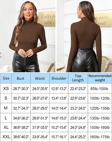 Miniatura 5 de MANGOPOP Camiseta ajustada de manga larga con cuello alto falso para mujer