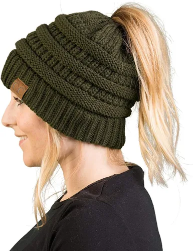 Miniatura 206 de Funky Junque - Gorro para mujer con ranura para cola de caballo