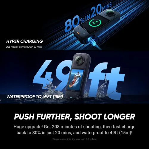 Miniatura 8 de Insta360 Paquete FlexiCare X5 – Cámara de acción impermeable 8K de 360°, luz baja, efecto selfie stick invisible, lente resistente y reemplazable