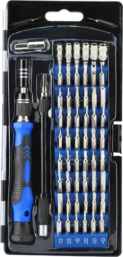 Hautton Juego de destornilladores de precisión, 60 en 1 con kit de destornilladores magnéticos de 56 puntas, kit de herramientas de reparación