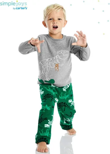 Miniatura 4 de Simple Joys by Carters - Juego de pijama de forro polar para niño 4 piezas