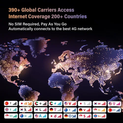Miniatura 3 de GlocalMe Hotspot móvil G4 Pro 4G LTE con datos globales de 1 GB, hotspot WiFi portátil para viajes en más de 200 países, dispositivo de punto