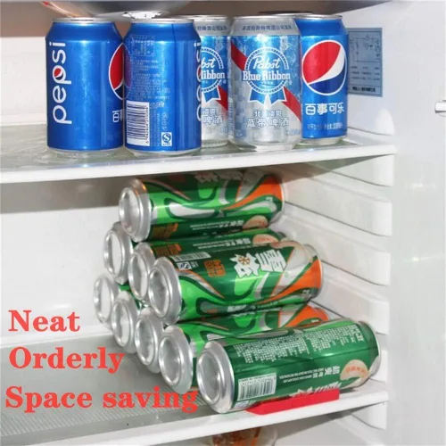 Miniatura 2 de Dispensador de bebidas para refrigerador, organizador de botellas de agua, organizador de latas de soda para refrigerador, soporte de almacenamiento