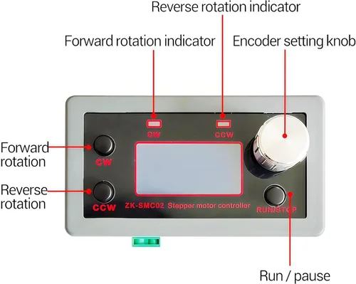 Miniatura 6 de TKXEC Controlador de controlador de motor paso a paso DC 5-30V 4A Placa integrada Módulo de control de ángulo de velocidad de pulso adelante/reverso