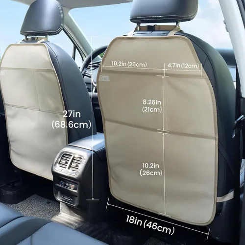 Miniatura 3 de Viaviat Protector de Asiento de Auto, Esterilla Grande 2 Pack, Protectores Duraderos Resistente al Agua para Asiento Trasero del Auto con 2
