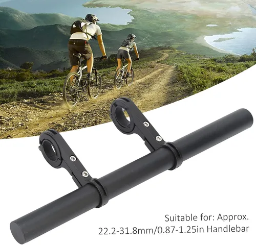 Miniatura 3 de Ejoyous Soporte de extensión, extensor de manillar doble de aleación de aluminio de 11.8 pulgadas para soportes de bicicleta, barras extensoras