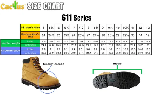 Miniatura 8 de Cactus 611 - Botas de trabajo para techos de piel de nobuk, suela de goma, cómodas, con puntera suave y aislante, 6 pulgadas
