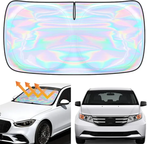 Miniatura 50 de Parasol para parabrisas Rivian R1S R1T 2022-2026 – Parasol compatible con Rivian R1S R1T plegable para ventana delantera, protector de visera solar