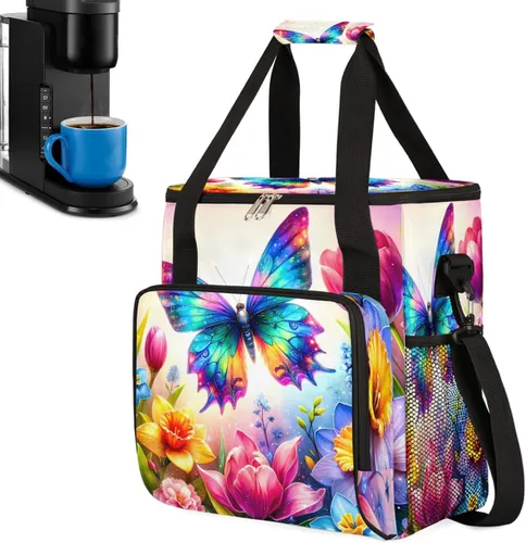 Miniatura 21 de Turquesa comienza tu día con la bolsa de transporte para cafetera, bolsa de almacenamiento de viaje para cafetera, bolsa de almacenamiento de viaje