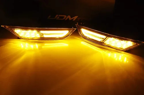 Miniatura 2 de iJDMTOY JDM - Kit de luz de marcador frontal y lateral frontal con lente ahumada 3D ámbar, compatible con Nissan GT-R 2007 en adelante, alimentado