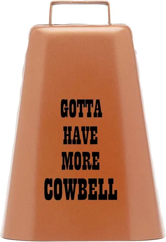 Miniatura 21 de Bevin Bells "Gotta Have More Cowbell" (X-Pequeño) Campana de Vaca de Kentucky con Color Cobre Hecha de Acero Fabricantes de Ruido Fuerte